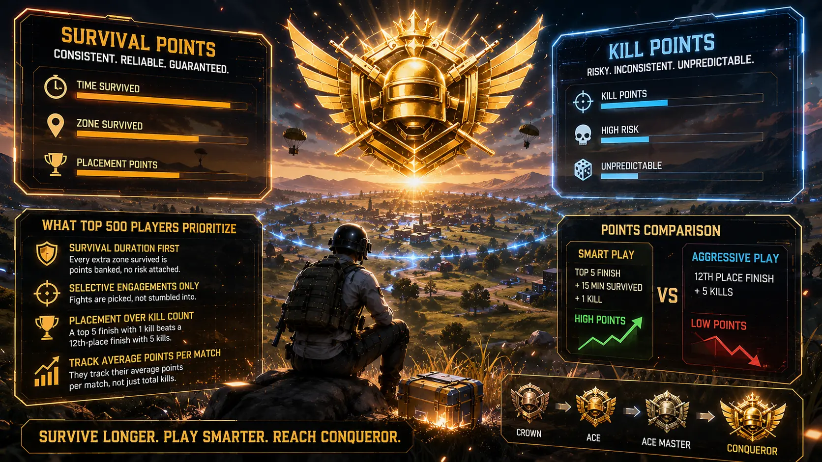 Survival Points, Not Kills, Decide Who Reaches Conqueror